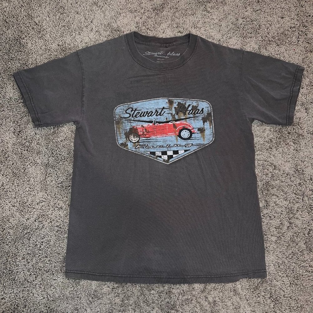 Stewart Haas Racing NASCAR Shirt Adult MEDIUM Gray Hot Rod